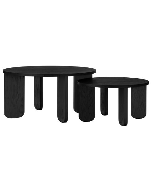 Kuvu Grande zwarte salontafel - 75x75x37 cm