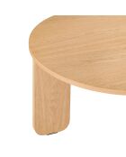 Table basse Kuvu Grande beige - 75x75x37 cm