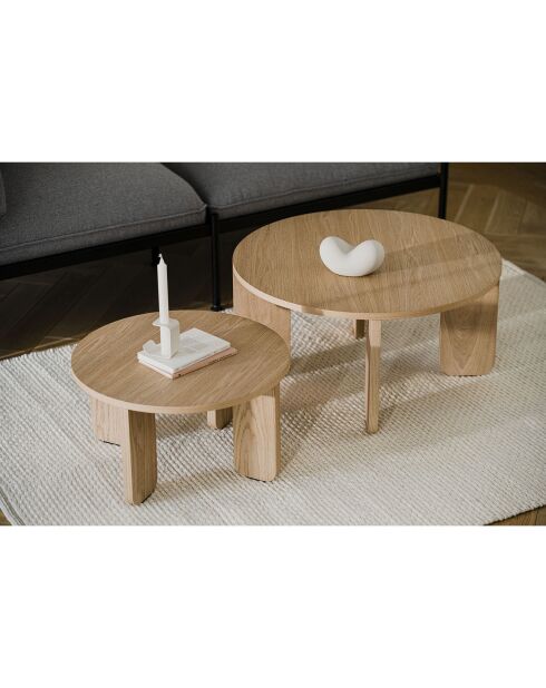 Table basse Kuvu Petite beige - D.55x30 cm