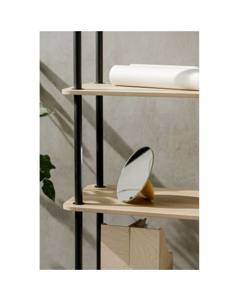 Miroir de table Tako jaune - 20x10x18 cm