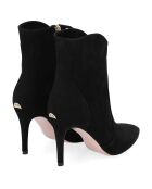 Bottines en Velours de Cuir Rosalia noires - Talon 9 cm