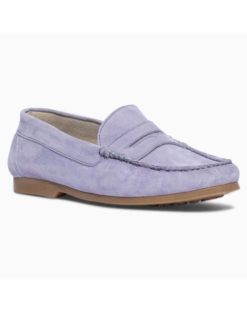 Mocassins en Velours de Cuir Lincoln lilas