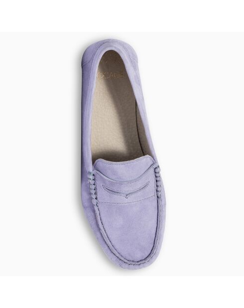 Mocassins en Velours de Cuir Lincoln lilas