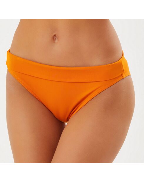 Bas de maillot de bain à revers Essentiels orange abricot