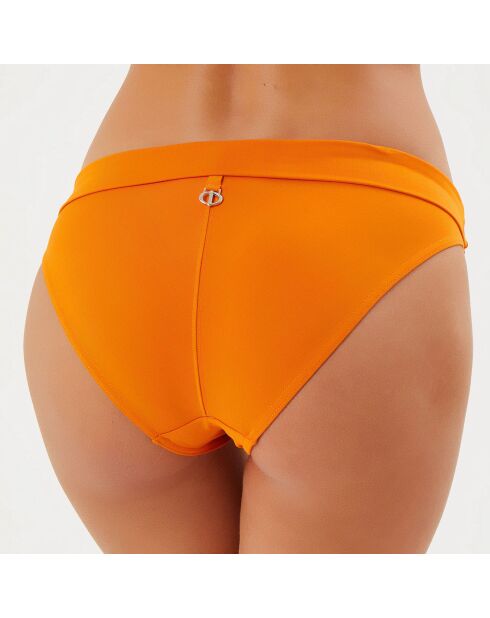 Bas de maillot de bain à revers Essentiels orange abricot
