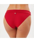 Bas de maillot de bain à revers Essentiels rouge foncé