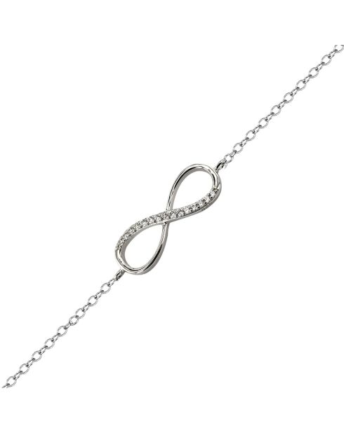 Bracelet Infini en Argent & Zircone