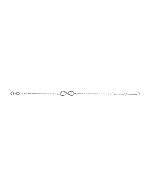 Bracelet Infini en Argent & Zircone