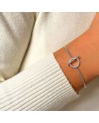 O-Armband aus Silber und Zirkonia