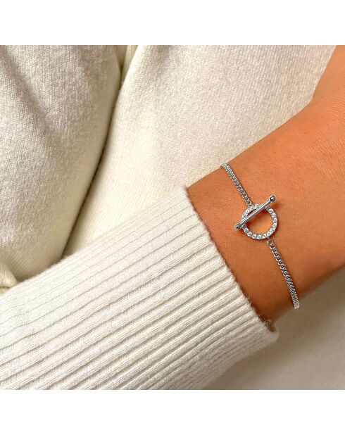 O-Armband aus Silber und Zirkonia