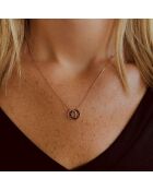 Collana Duo in argento placcato oro rosa e zirconia nera