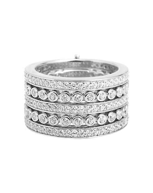Multiring aus Silber und Zirkonia
