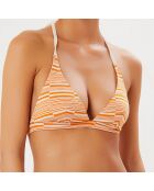 Haut de maillot Lorea orange abricot/beige