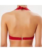 Haut de maillot de bain Anthea rouge foncé