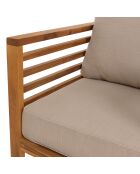 Salon de jardin en bois acacia 5 personnes marron/beige