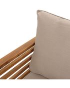 Salon de jardin en bois acacia 5 personnes marron/beige