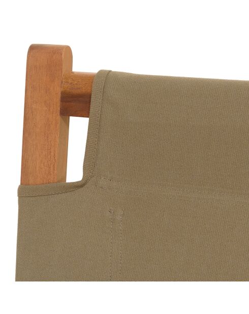 Salon de jardin en bois acacia 4 personnes marron/beige