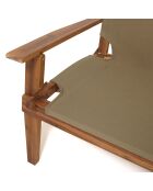 Salon de jardin en bois acacia 4 personnes marron/beige