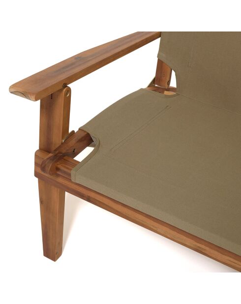 Salon de jardin en bois acacia 4 personnes marron/beige