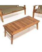 Salon de jardin en bois acacia 4 personnes marron/beige