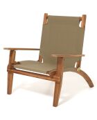 Salon de jardin en bois acacia 4 personnes marron/beige
