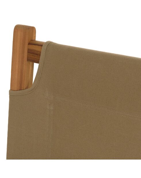 Salon de jardin en bois acacia 2 personnes marron/beige