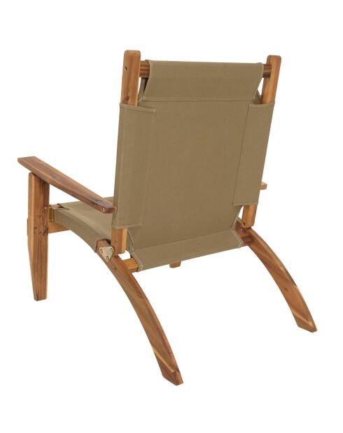 Salon de jardin en bois acacia 2 personnes marron/beige