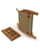 Salon de jardin en bois acacia 2 personnes marron/beige