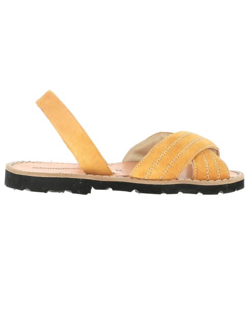 Sandali Berlin in pelle color zafferano