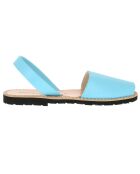 Avarcas de cuero azul