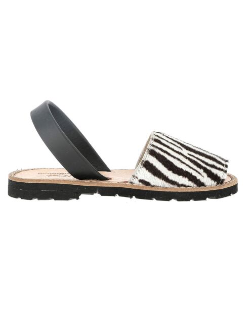 Avarcas in pelle Zebra