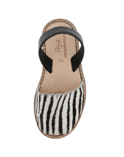 Avarcas in pelle Zebra