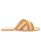 Sabot Neo cap in pelle color zafferano in velluto