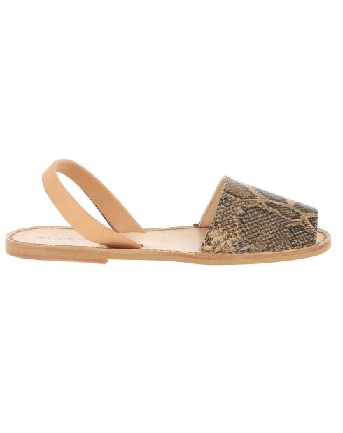 Avarcas en Cuir Neo reptile camel