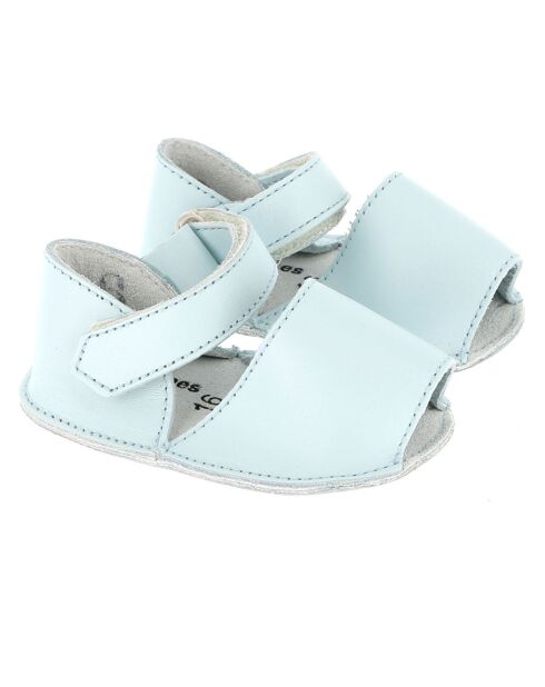 Sandalias de piel azules