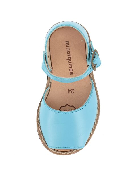 Sandalias de piel azules