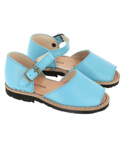 Sandalias de piel azules