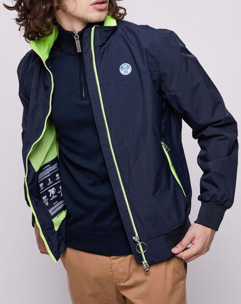 Veste Sailor bicolore bleu/jaune fluo