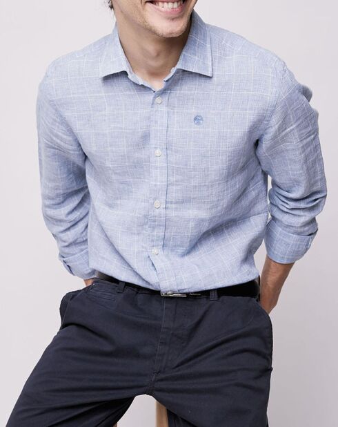 Chemise regular rayée bleu clair