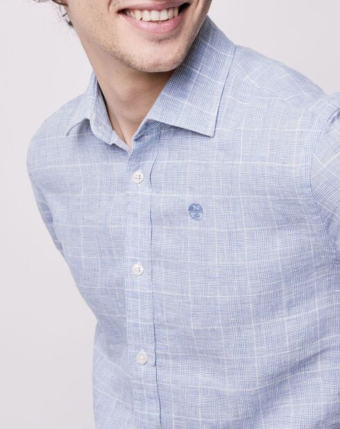 Chemise regular rayée bleu clair