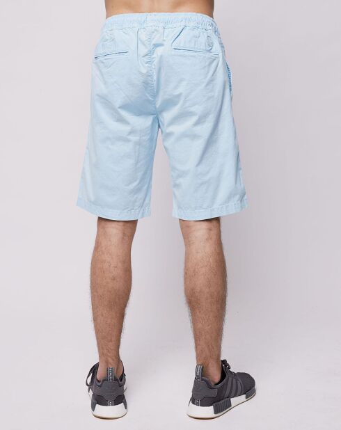 Popplin Elastic lichtblauwe slanke chinoshort