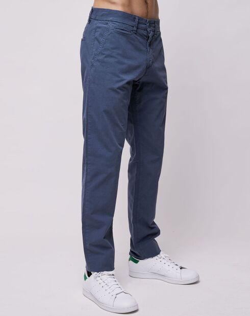 Pantalon chino slim Popplin Stretch bleu vintage