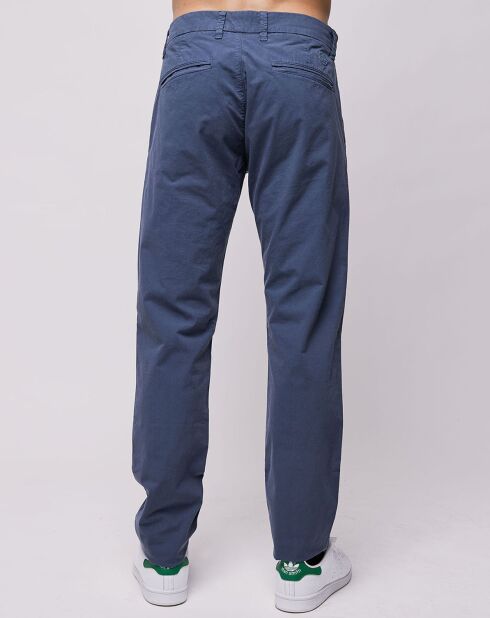 Pantalon chino slim Popplin Stretch bleu vintage