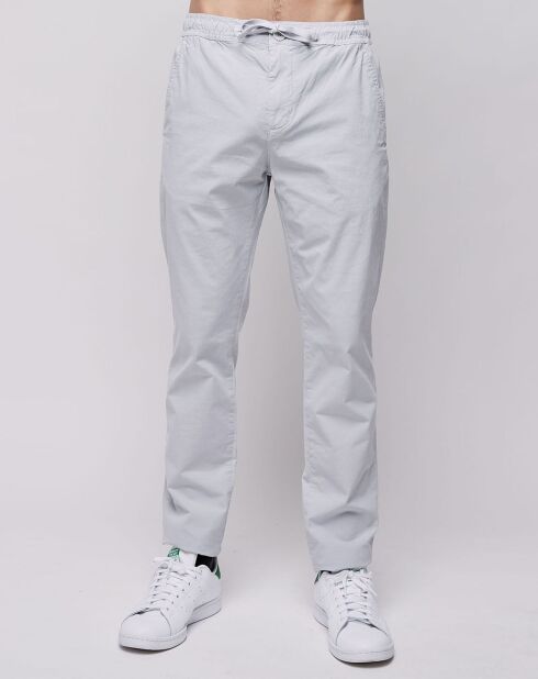 Pantalon chino slim Popplin Elastic gris clair