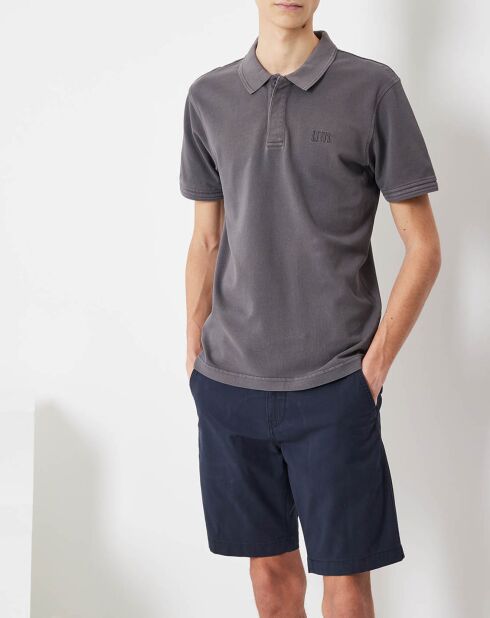Polo en Coton Authentic à Logo noir