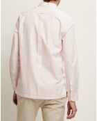 Chemise droite Ethan à carreaux rose clair