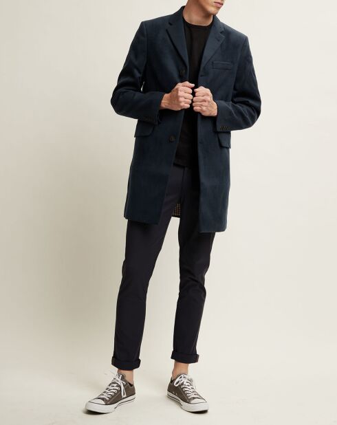Manteau Gabin bleu marine