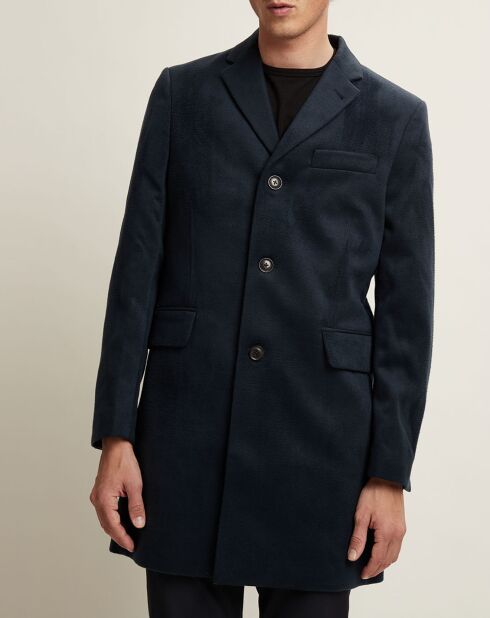 Manteau Gabin bleu marine