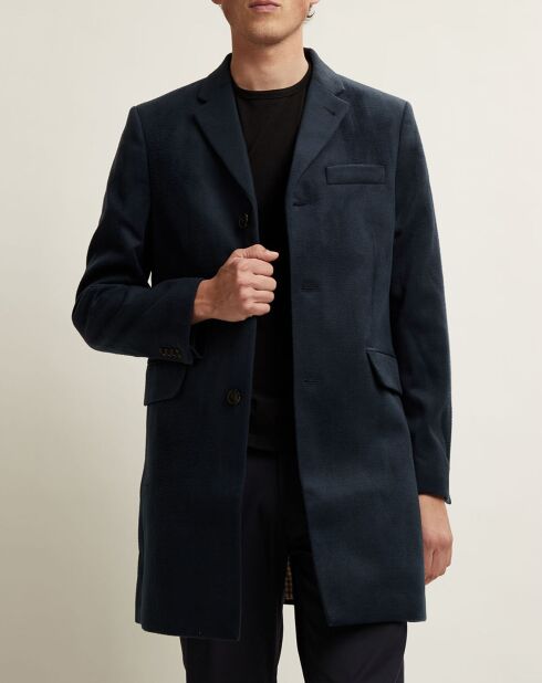 Manteau Gabin bleu marine