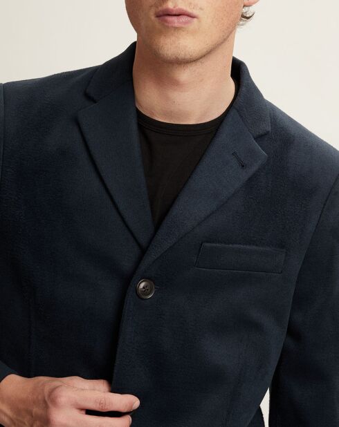 Manteau Gabin bleu marine